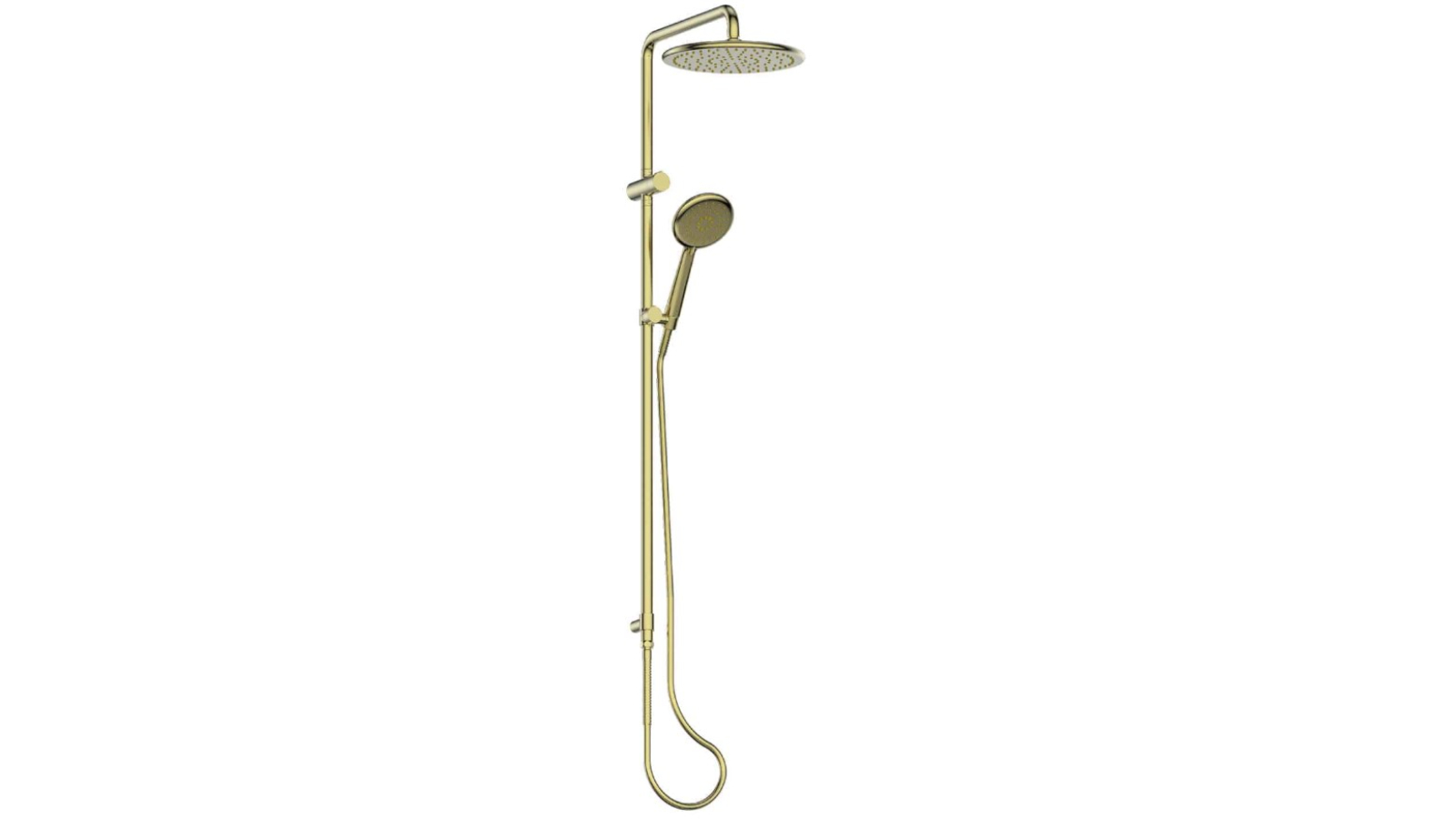 Greens Rocco Twin Rail Shower - Brushed Brass