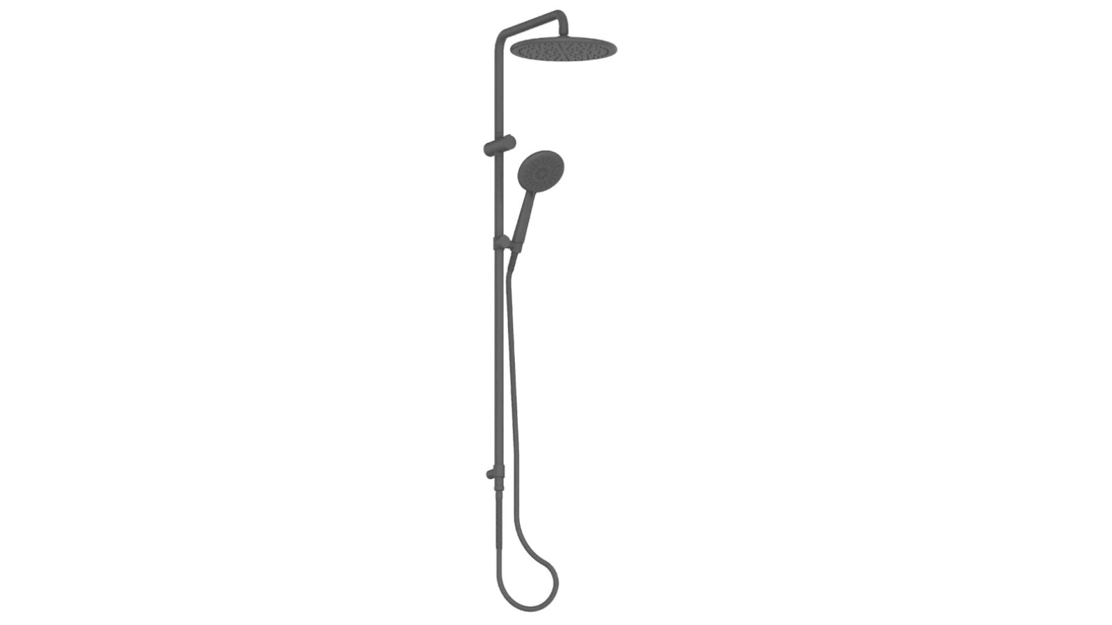 Greens Rocco Twin Rail Shower - Gunmetal