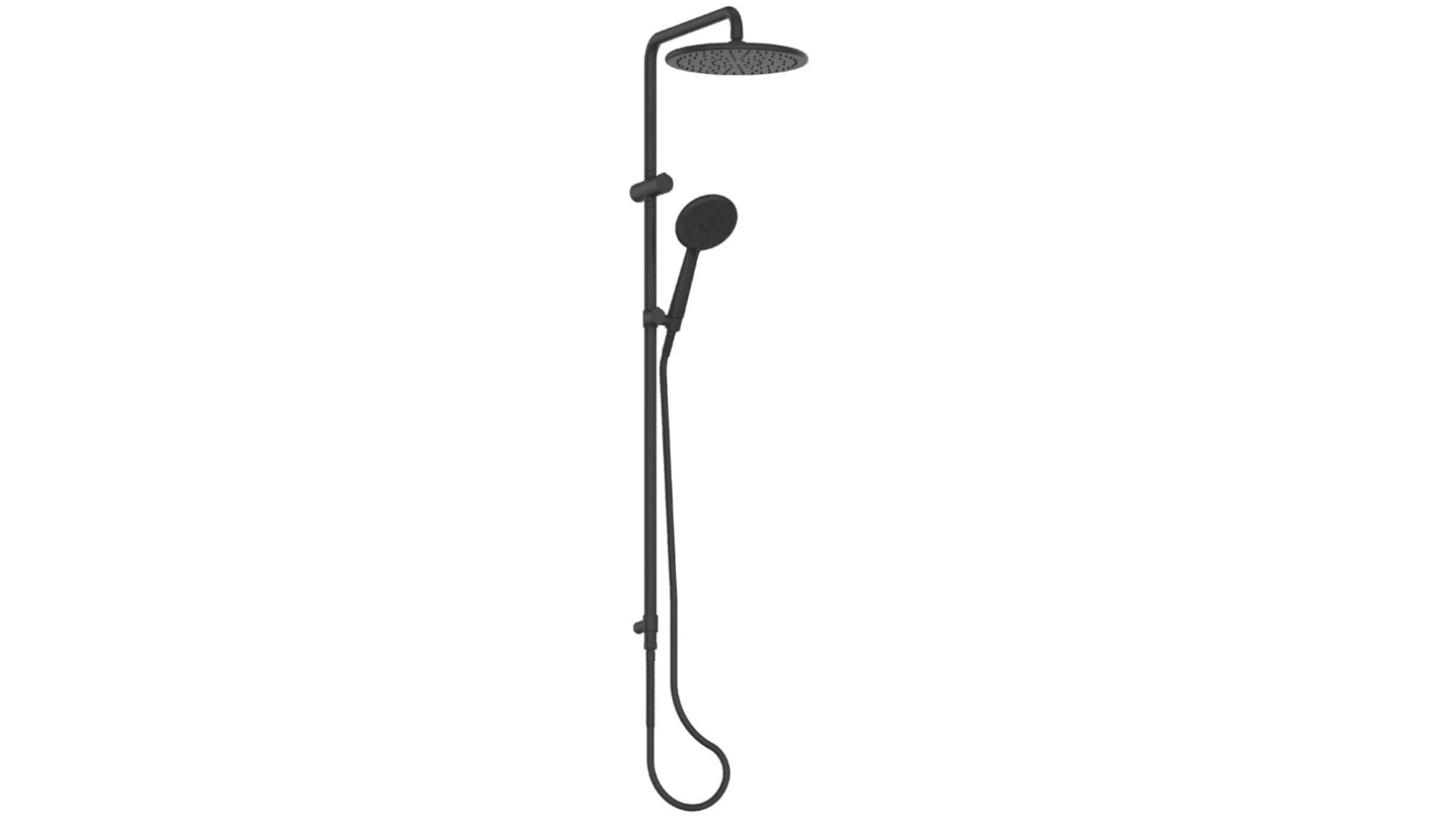 Greens Rocco Twin Rail Shower - Matte Black