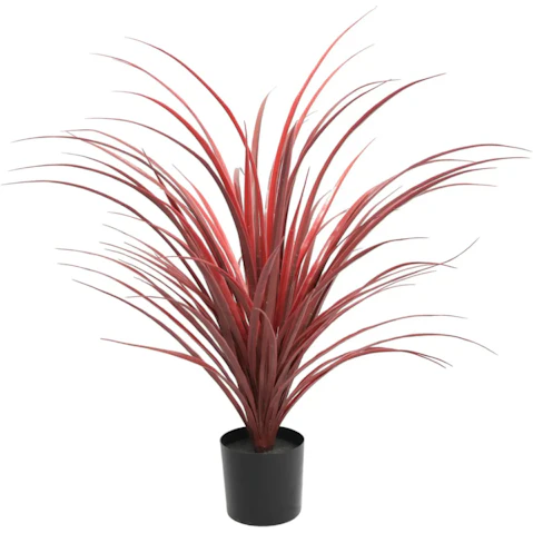 Designer Plants Burgundy Potted Artificial Long Yucca Grass - 75cm