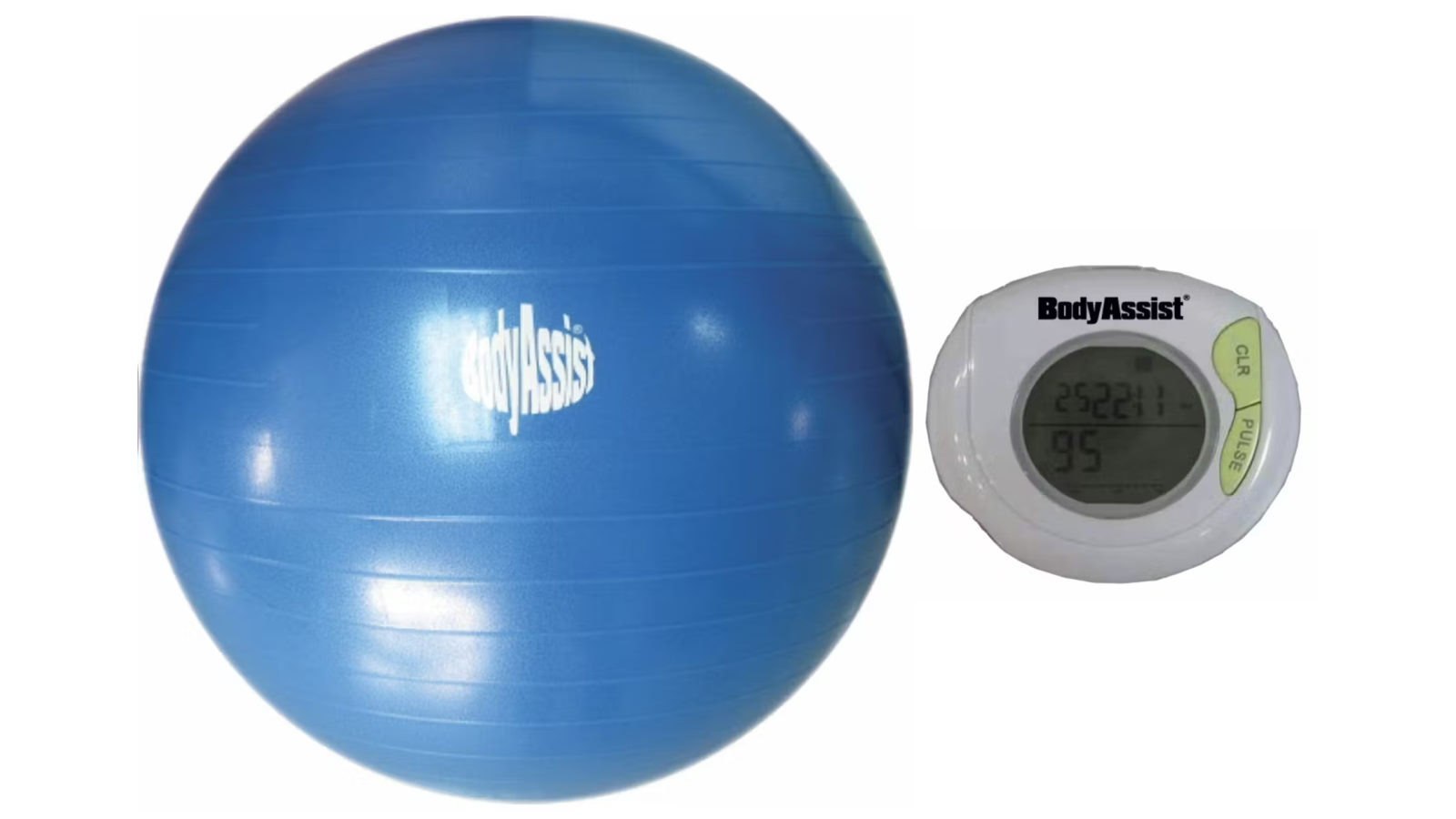 Bodyassist Fitness Ball 65cm and Pedometer Starter Bundle