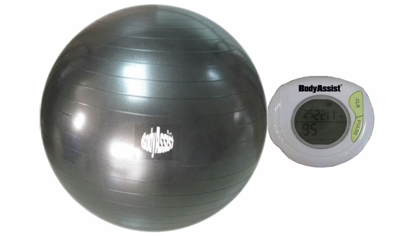 Bodyassist Fitness Ball 75cm and Pedometer Starter Bundle