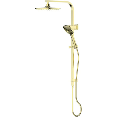 Greens Corban Twin Rail Shower - Brushed Brass