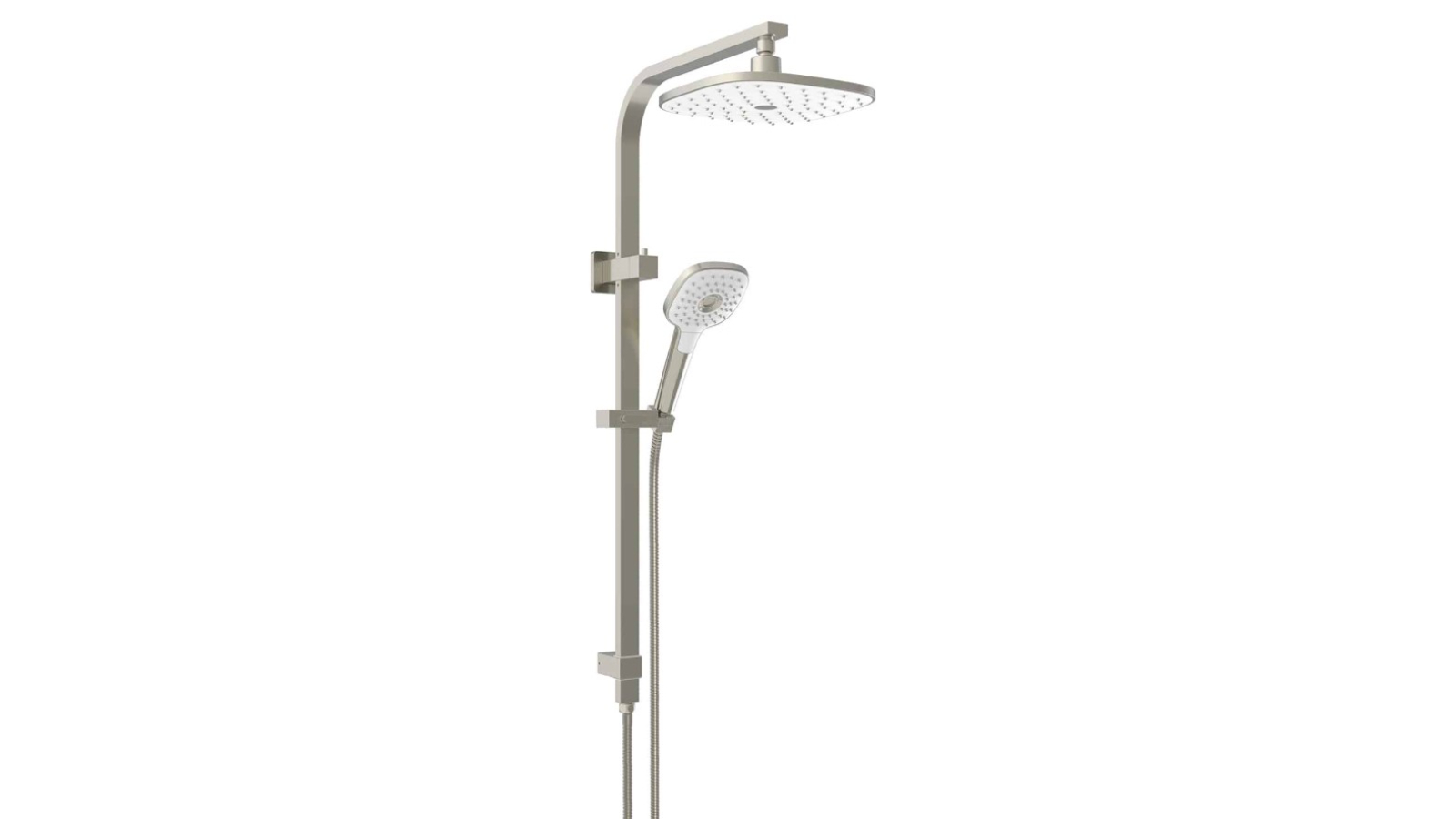 Greens Corban Twin Rail Shower- Brushed Nickel