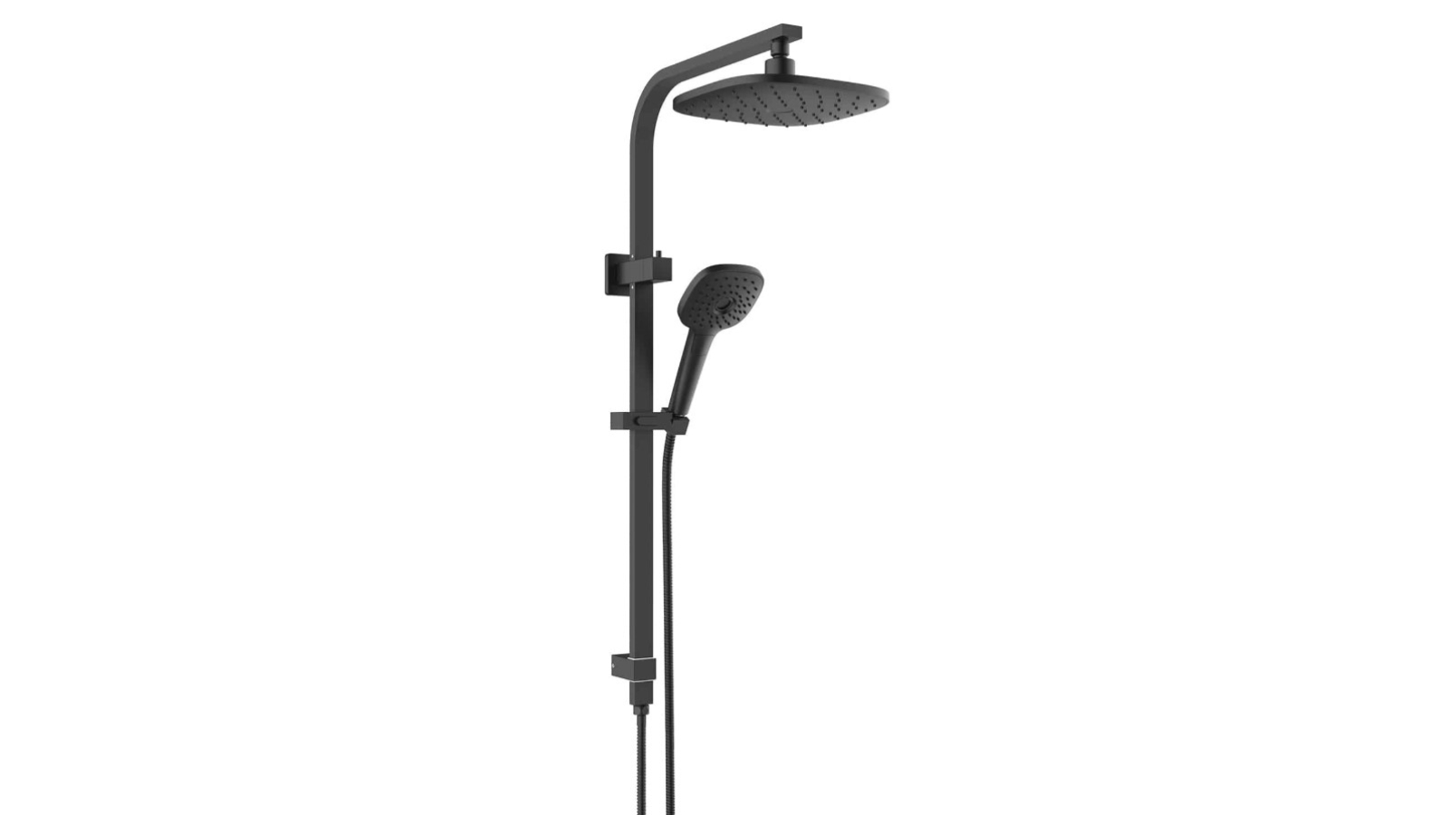 Greens Corban Twin Rail Shower- Matte Black