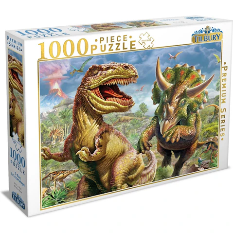 Tilbury 1000 Piece Puzzle - T-Rex & Triceratops