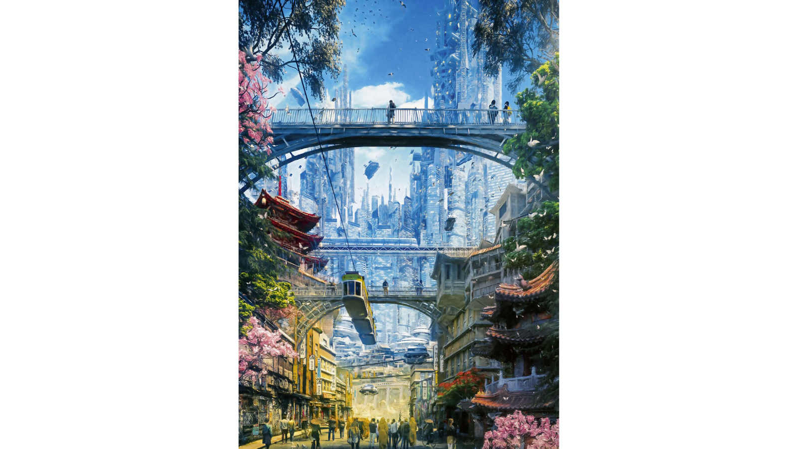 Heye 1000 Piece Future Cities Market District Jigsaw Puzzle 