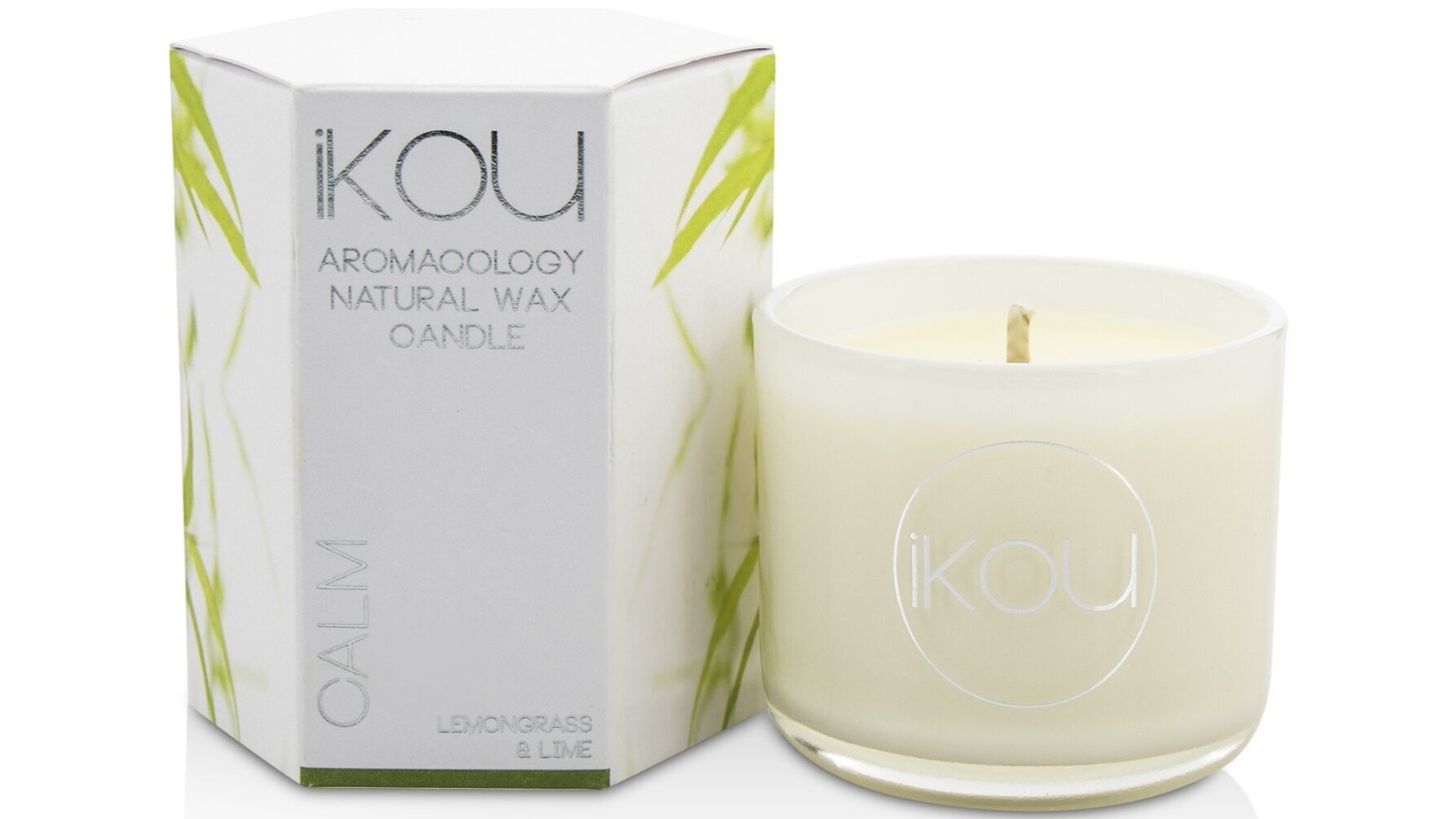 iKOU Eco-Luxury Aromacology Natural Wax Candle Glass - Calm - 85g