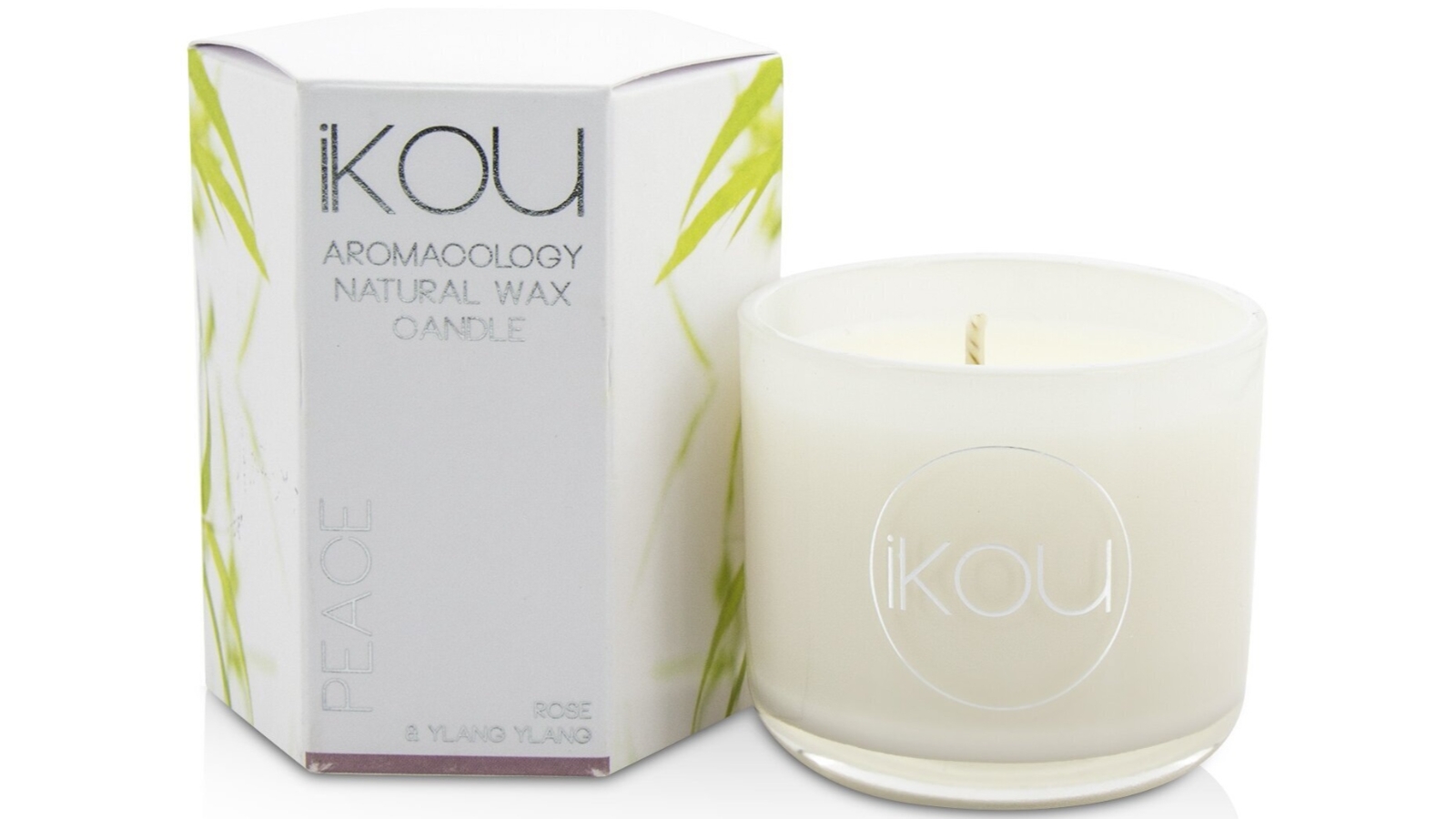 iKOU Eco-Luxury Aromacology Natural Wax Candle Glass - Peace - 85g