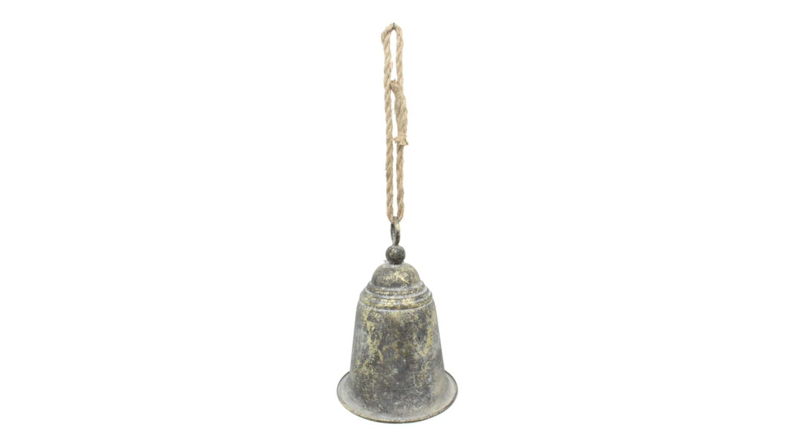 High St Large Hanging Bell with Rust Rope