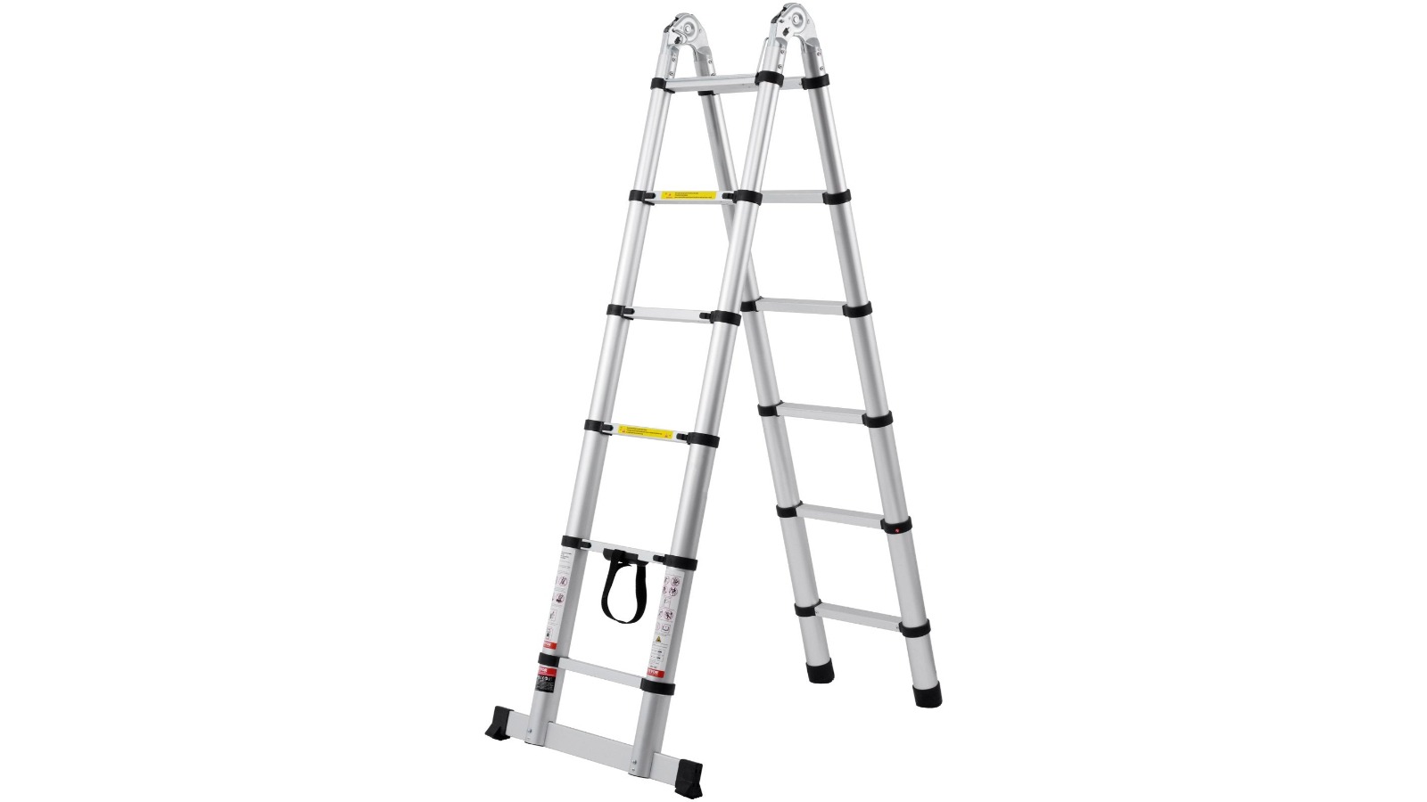 YS A-Shape Telescoping Extension Ladder with Stabilizer - 12.5ft