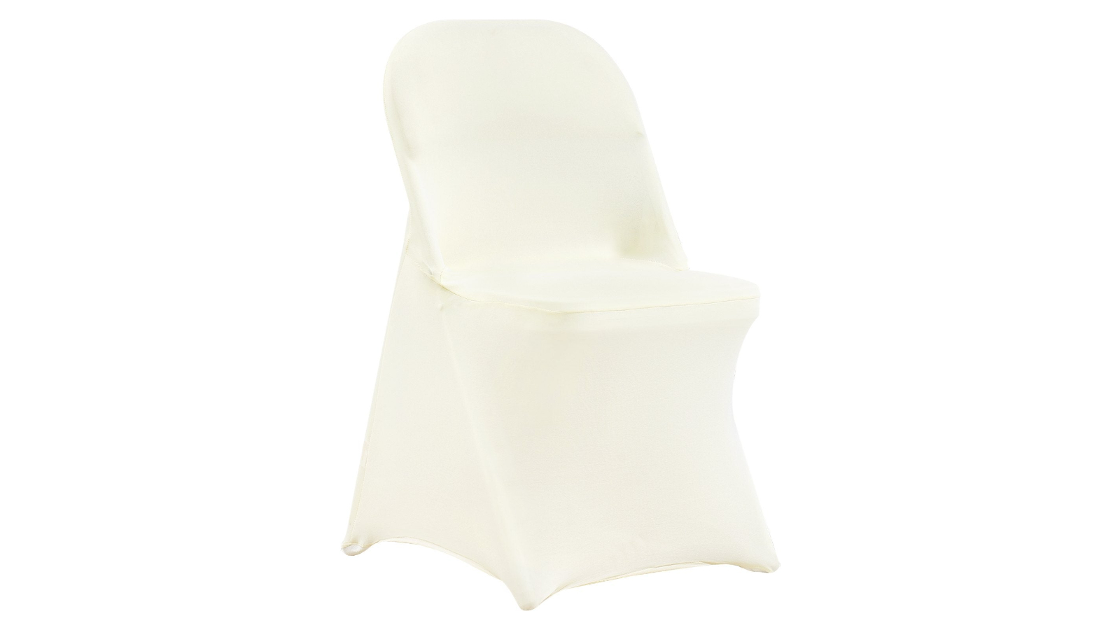 YS Pack of 30 Universal Spandex Folding Chair Cover - Ivory White
