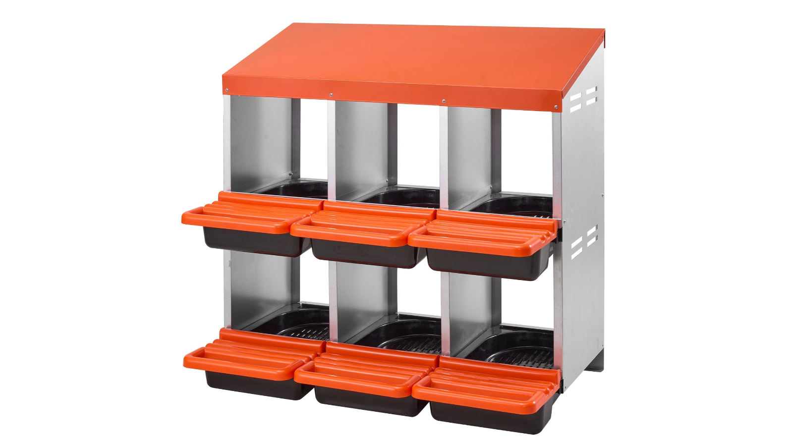 YS 2-Tier 6 Compartments Metal Chicken Nesting Box