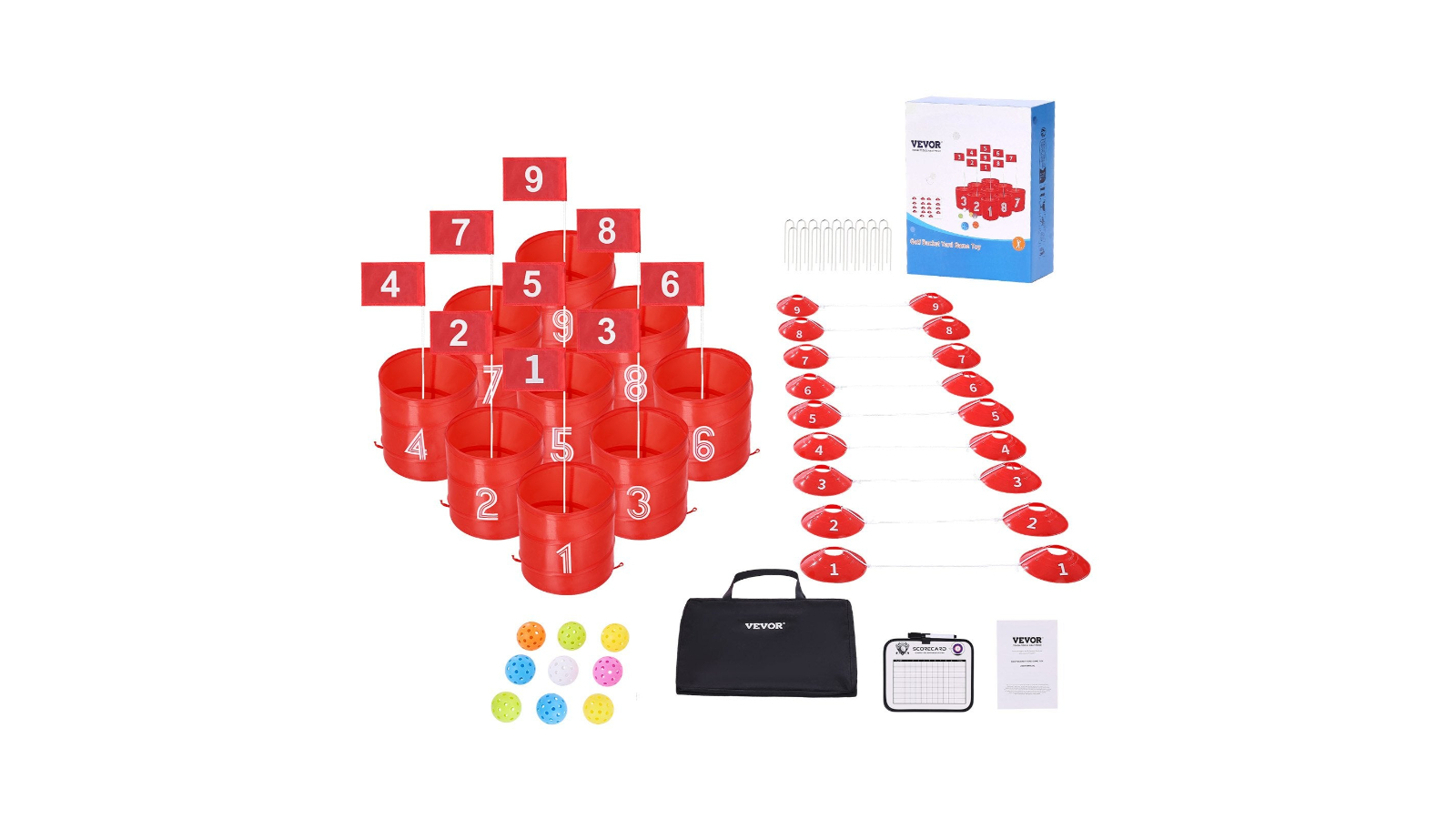 YS Kids Portable 9-Hole Backyard Golf Game