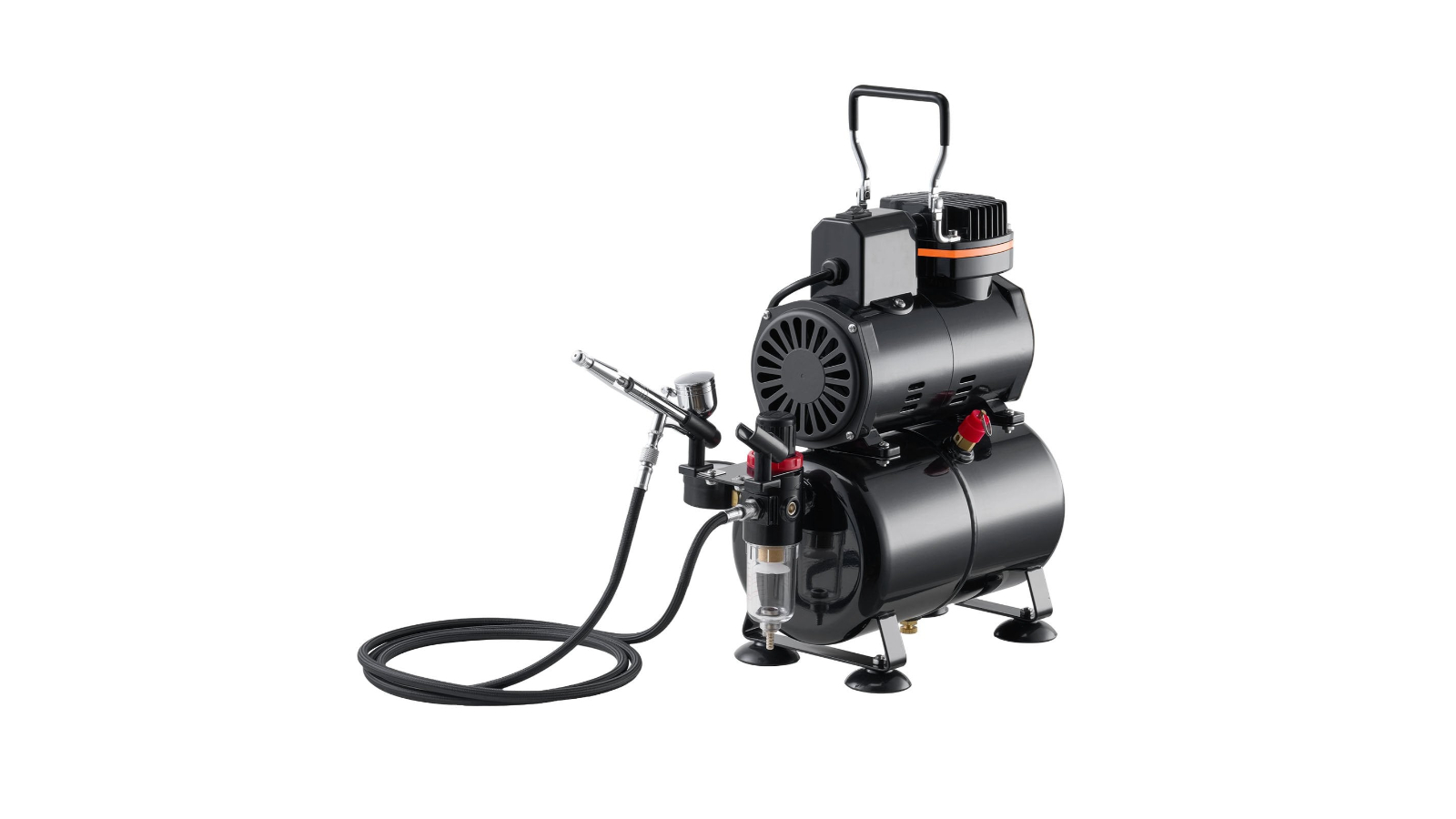 YS Airbrush Kit with 1/6 HP Air Compressor - Tank 1