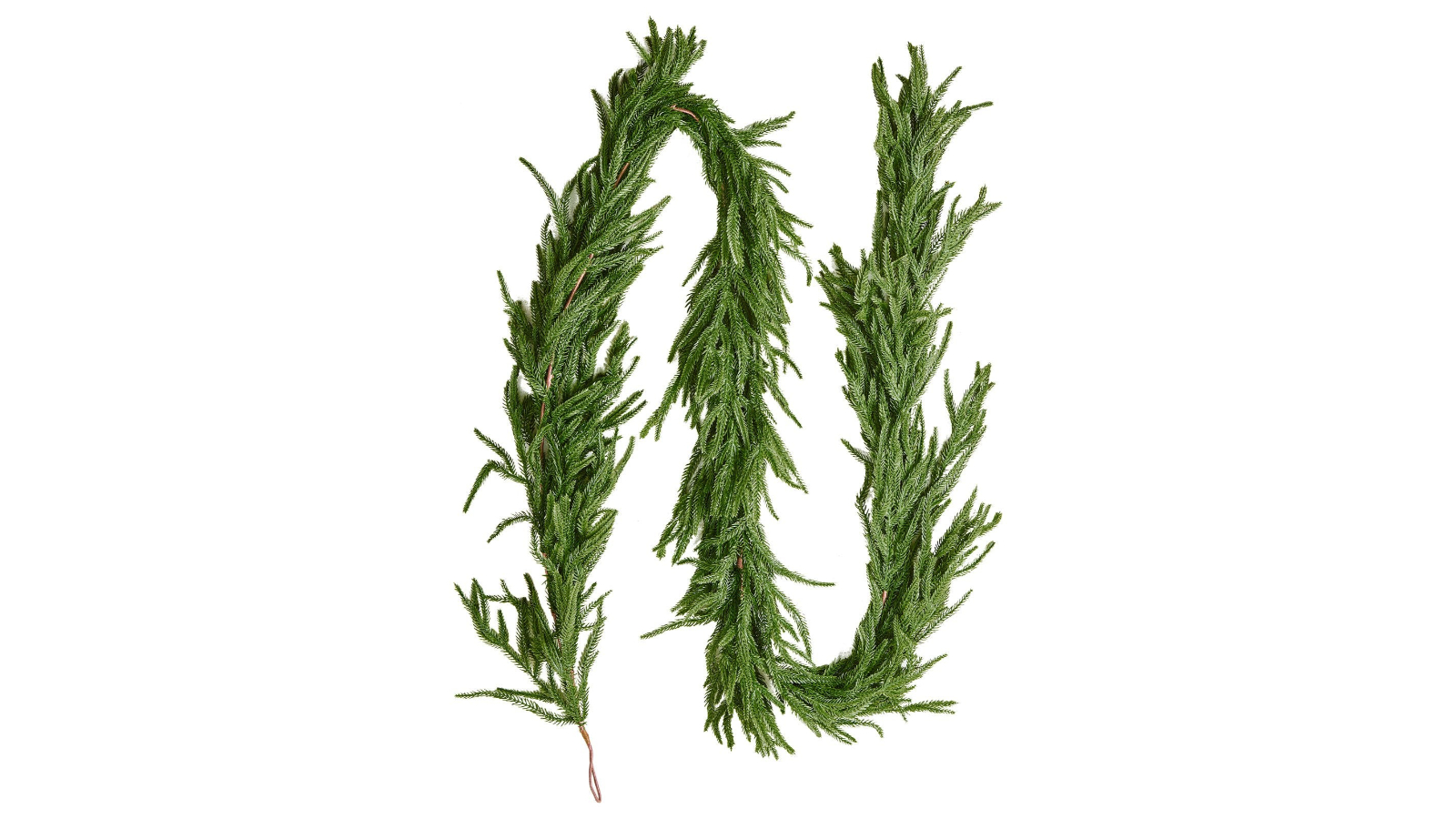 YS Realistic Norfolk Pine Christmas Garland - 275cm