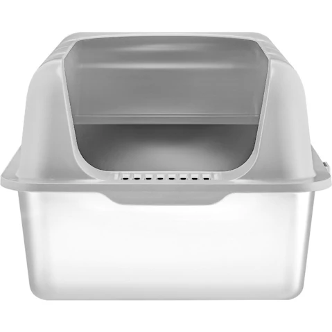 YS Deep Stainless Steel Cat Litter Box - 15.2cm