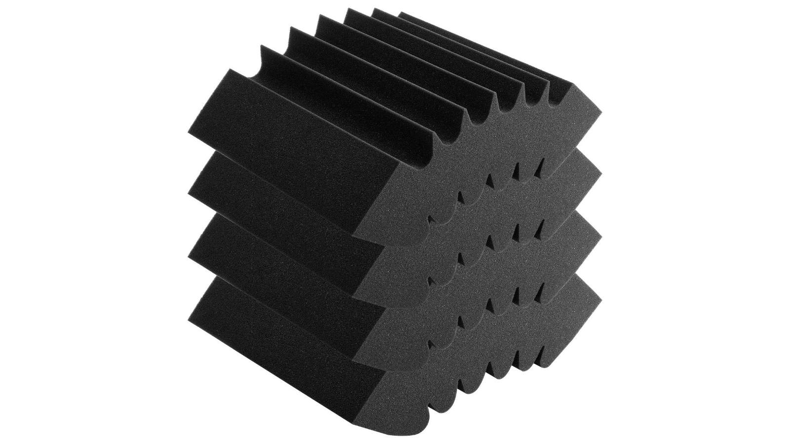 YS Pack of 4 Acoustic Foam Panel - 16.5 x 6.3 x 12inch