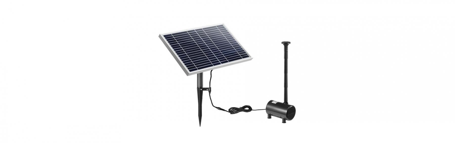 Solar Powered Fountain Water Pump for Birdbath Fish Pond Garden Pool - 50 Watts