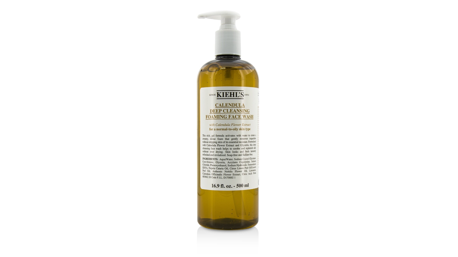 Kiehl's Calendula Deep Cleansing Foaming Face Wash -500ml/16.9oz