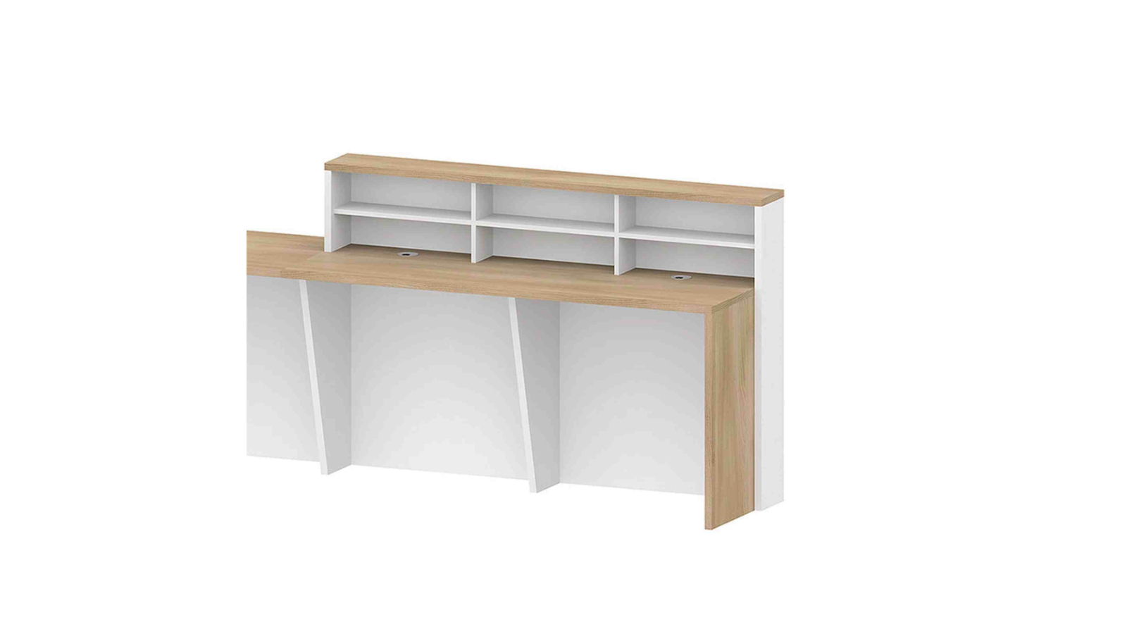 Innovatec Helmer Oak/White Right Panel Reception Desk