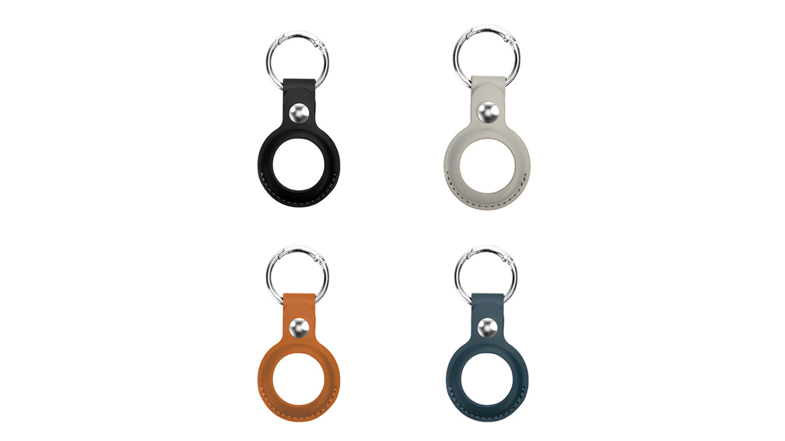 Laser Pack of 4 PU Leather KeyRing AirTag Mixed Harvey Norman