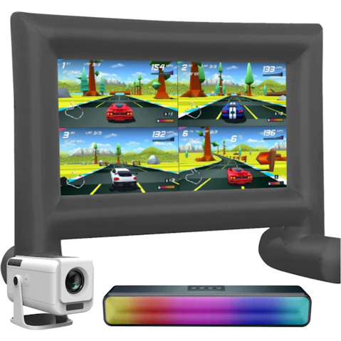 Precision Outdoor Projector Soundbar Screen Bundle