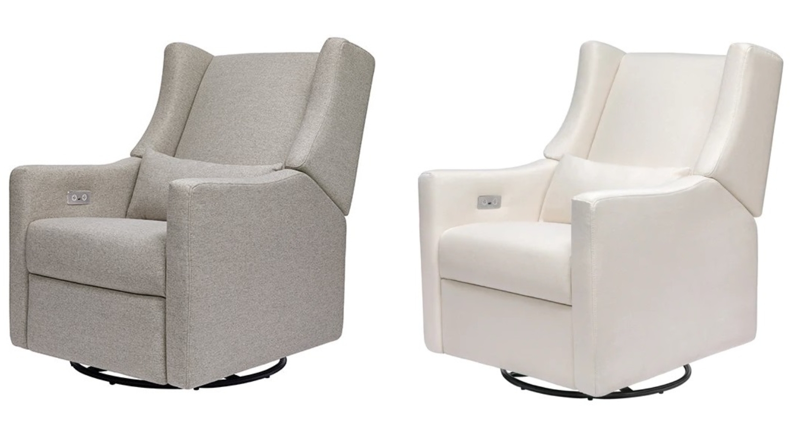Babyletto Kiwi Electronic Swivel Glider/Recliner in Eco Weave Harvey