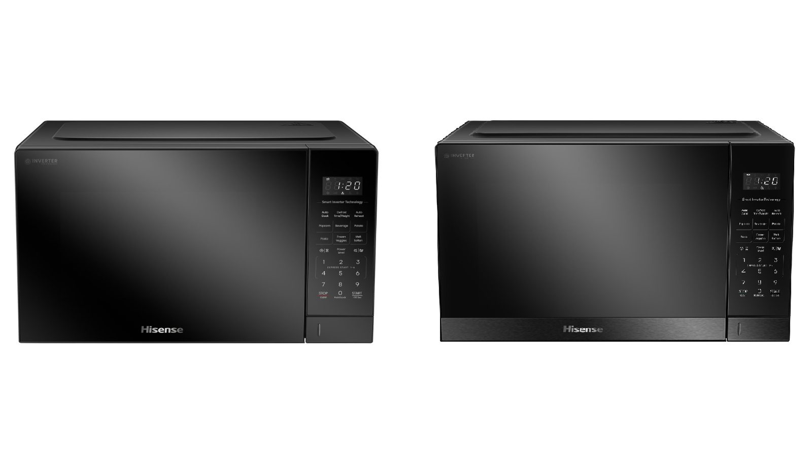 Hisense Black Mirror 1100W Smart Cooking Solo Inverter Microwave