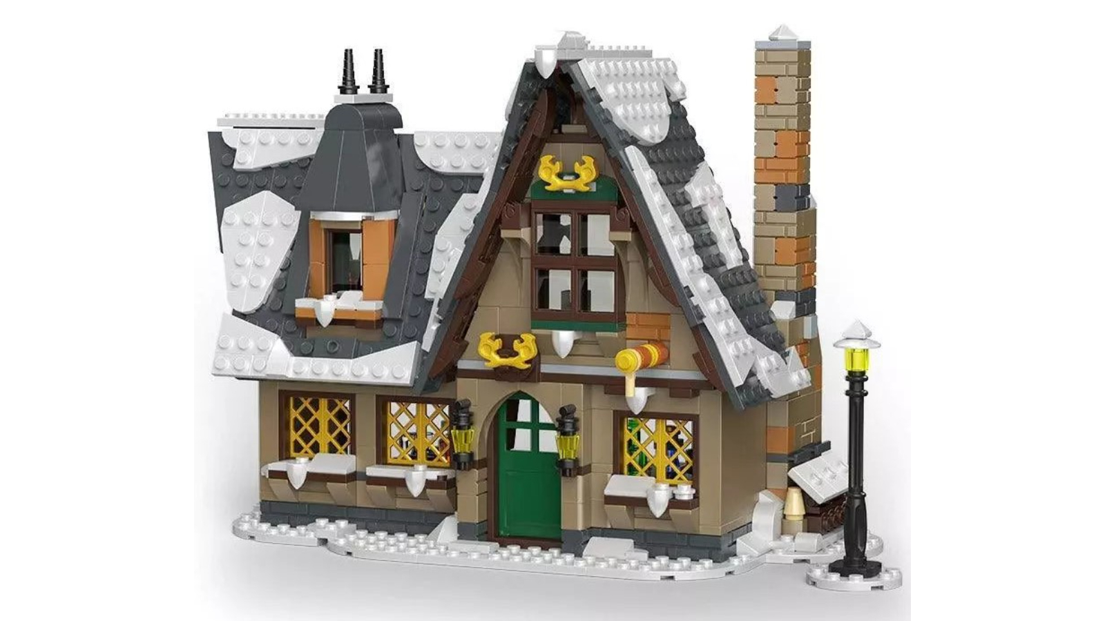 Mould King 16049 Aovatown Christmas Cottage House Brick Kids Toy