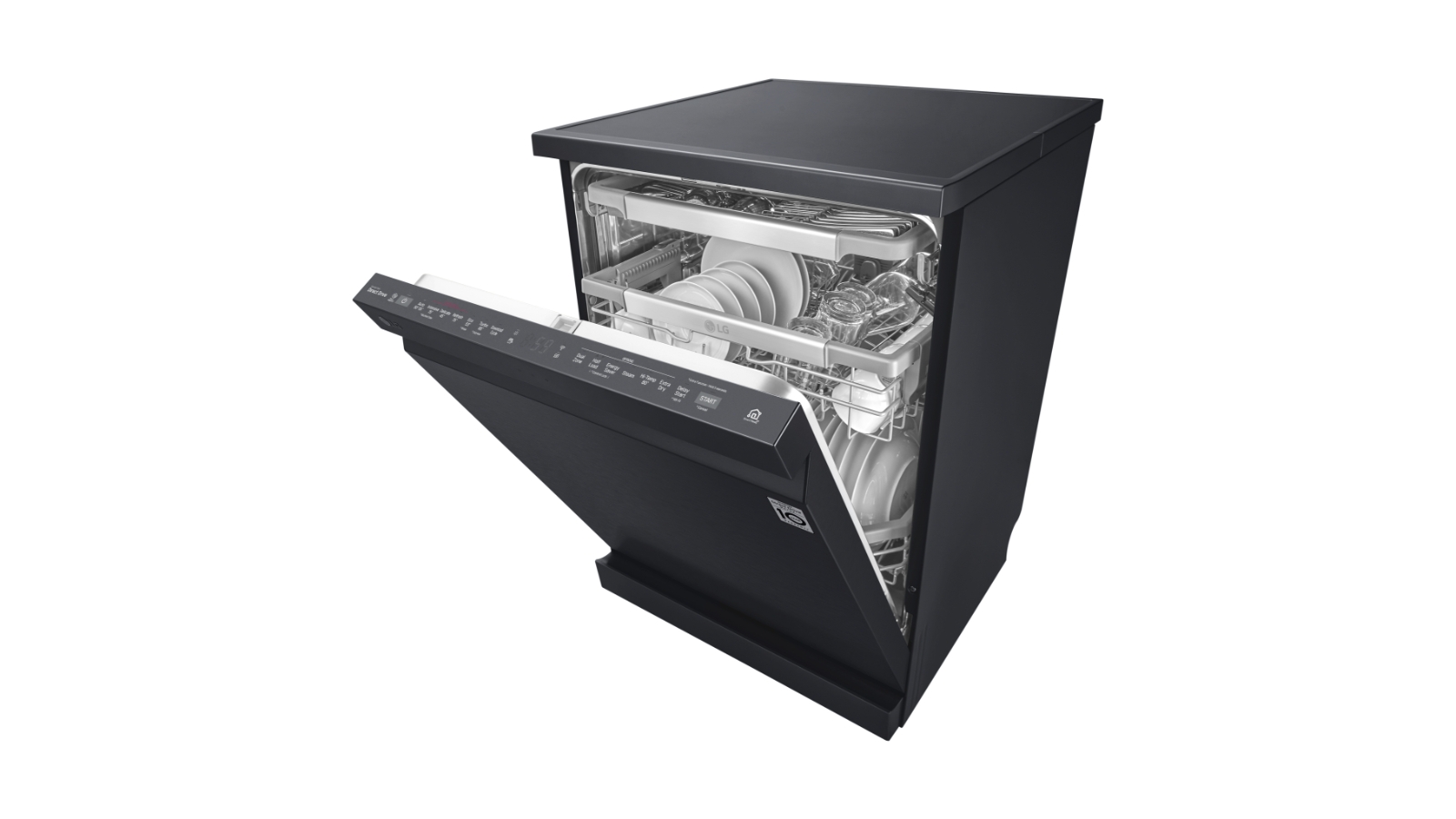 LG 15 Place QuadWash® Dishwasher with Auto Open Door in Matte Black