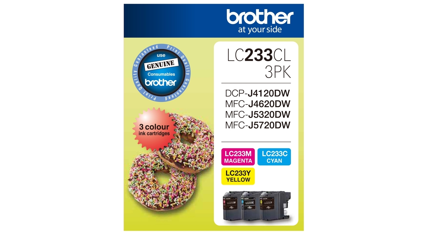 Brother LC233CL3PK Ink Cartridge - Magenta/Yellow/Cyan