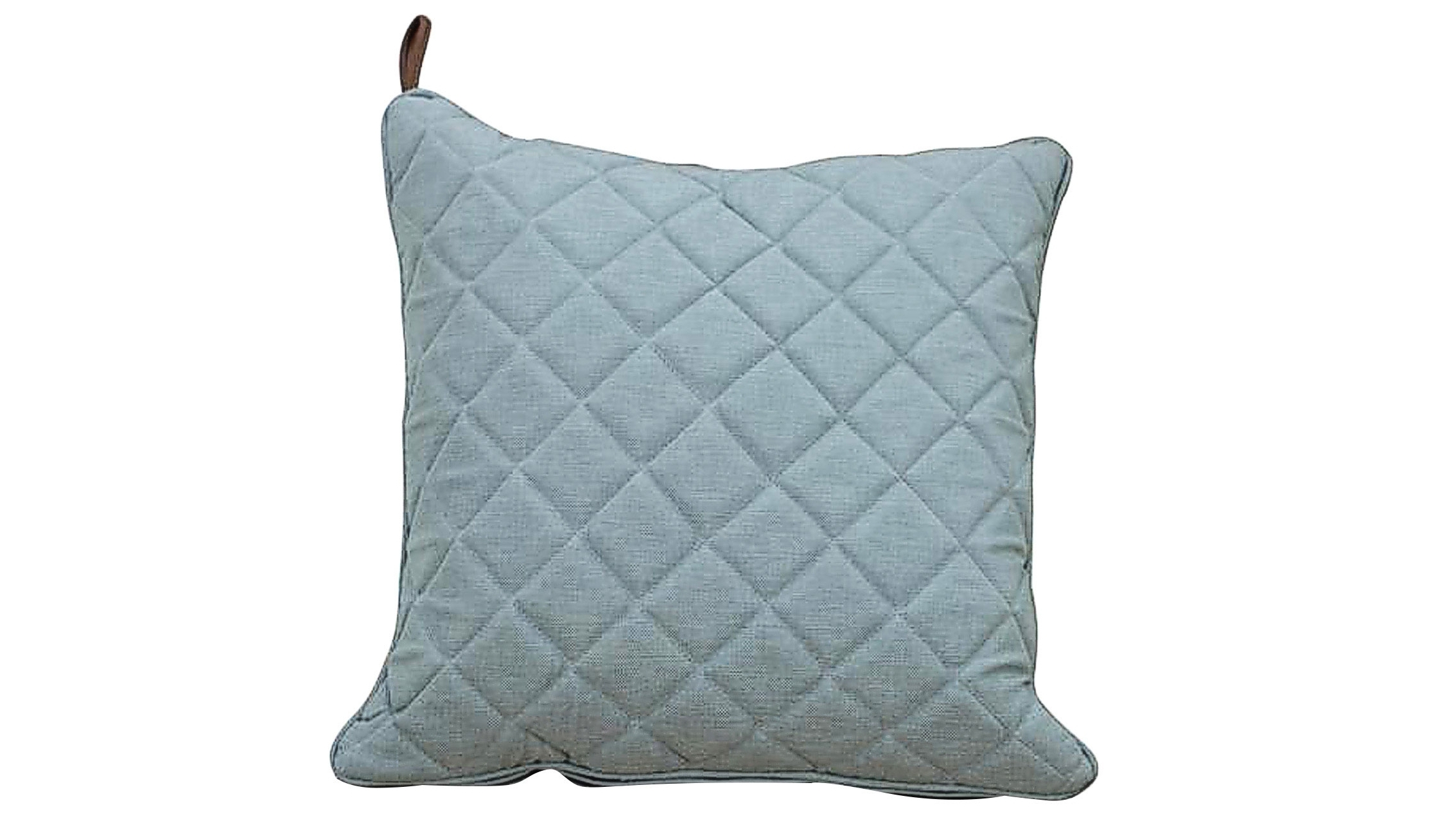 Quilted Outdoor Scatter Teal Cushion