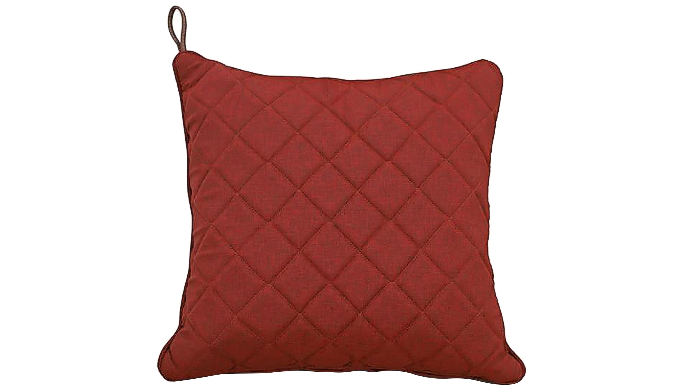 Quilted Outdoor Scatter Red Cushion