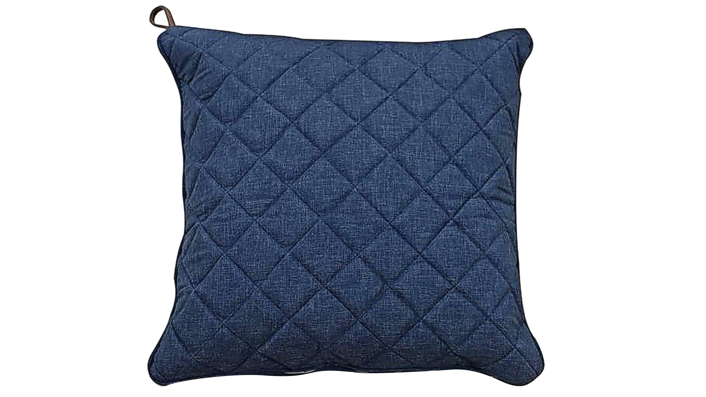 Quilted Outdoor Scatter Blue Cushion