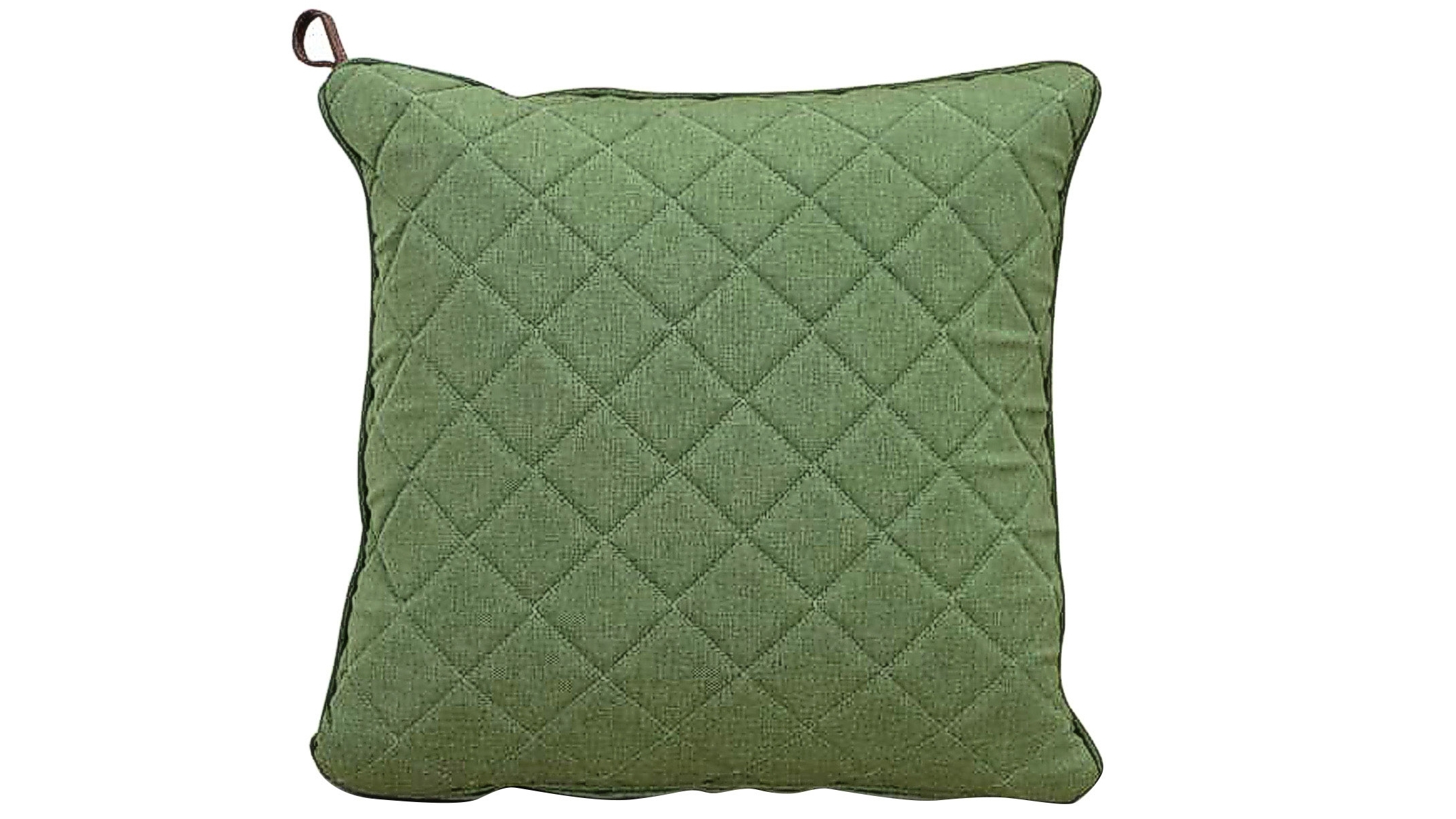 Quilted Outdoor Scatter Green Cushion