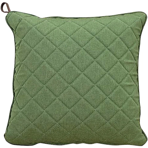 Quilted Outdoor Scatter Green Cushion