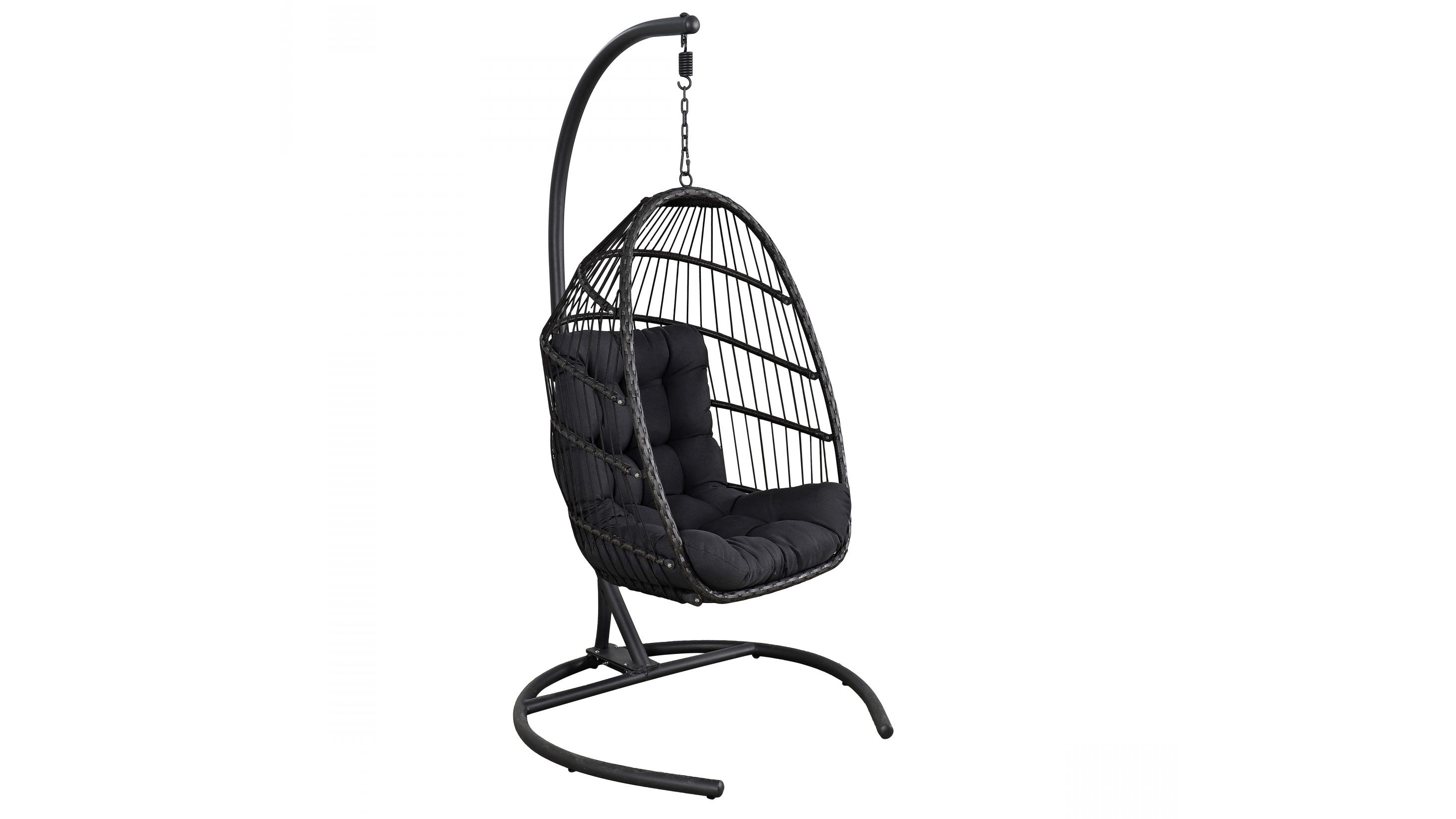 Ancona Outdoor Hanging Egg Chair Black Harvey Norman