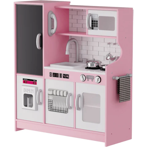 BoPeep Kids Wooden Kitchen Playset - Pink
