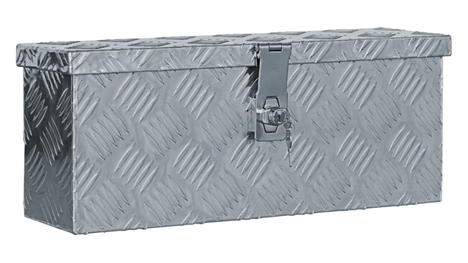vidaXL Silver Aluminium Box - 48.5 x 14 x 20cm