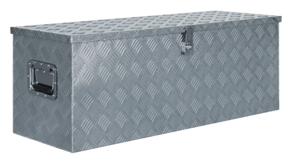 vidaXL Silver Aluminium Box - 110.5 x 38.5 x 40cm