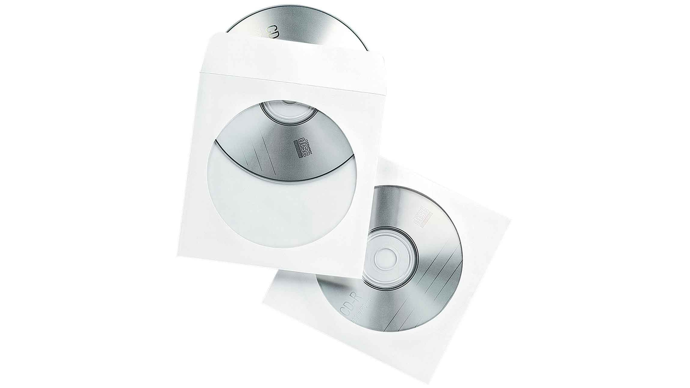 Fellowes White Paper CD/DVD 100 Pack Envelopes