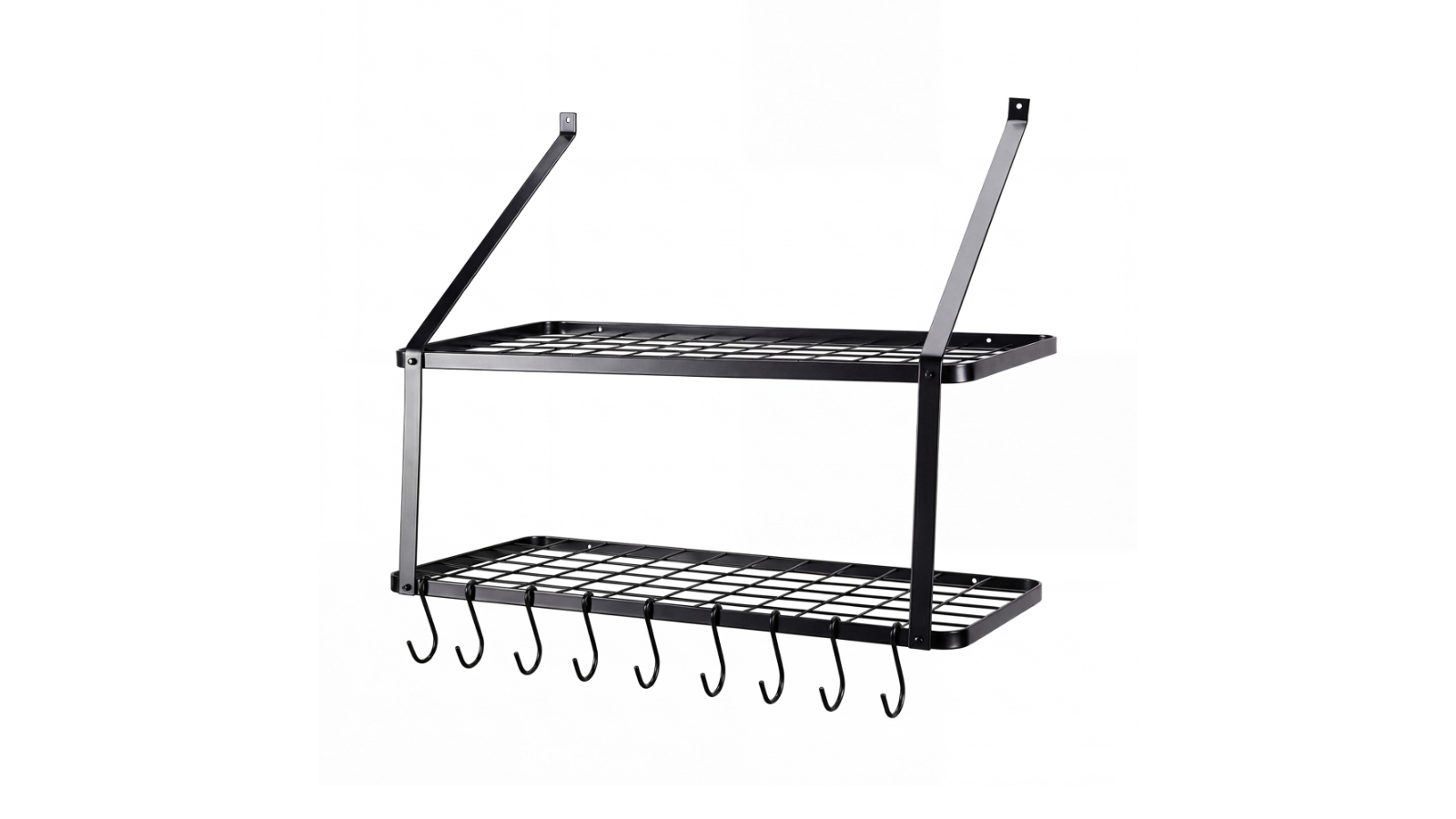 Toque 10-Hooks Pot Pan Wall-Mounted Rack