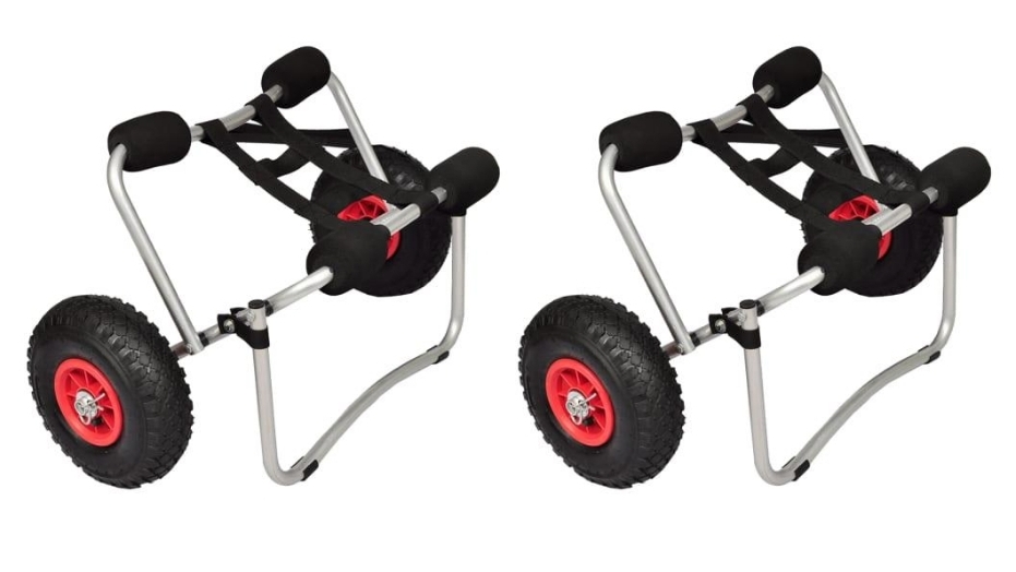 vidaXL Aluminium Kayak Trolleys - 2 Piece