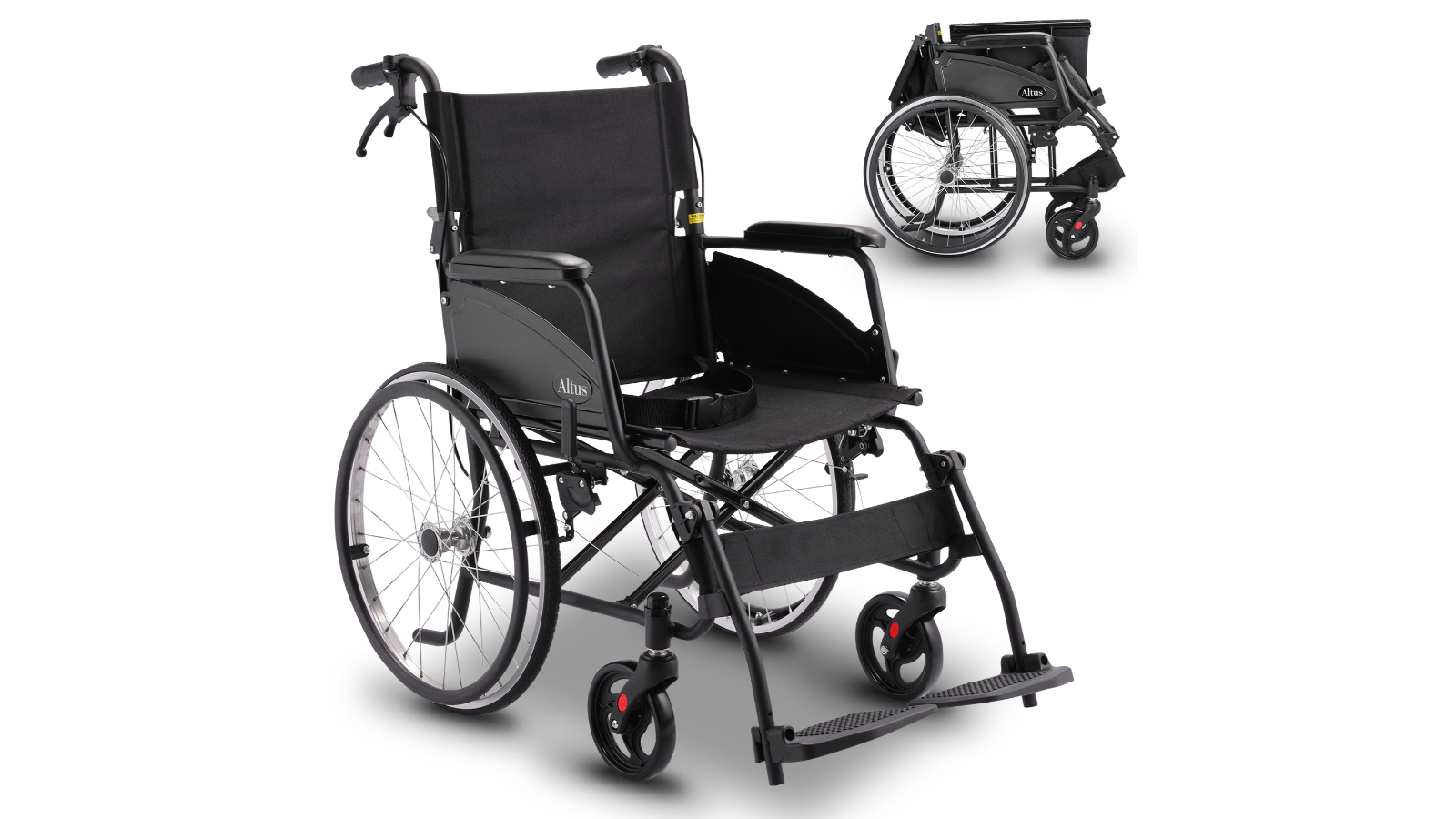 Altus 20inch Self-Propelled Wheelchair - Black