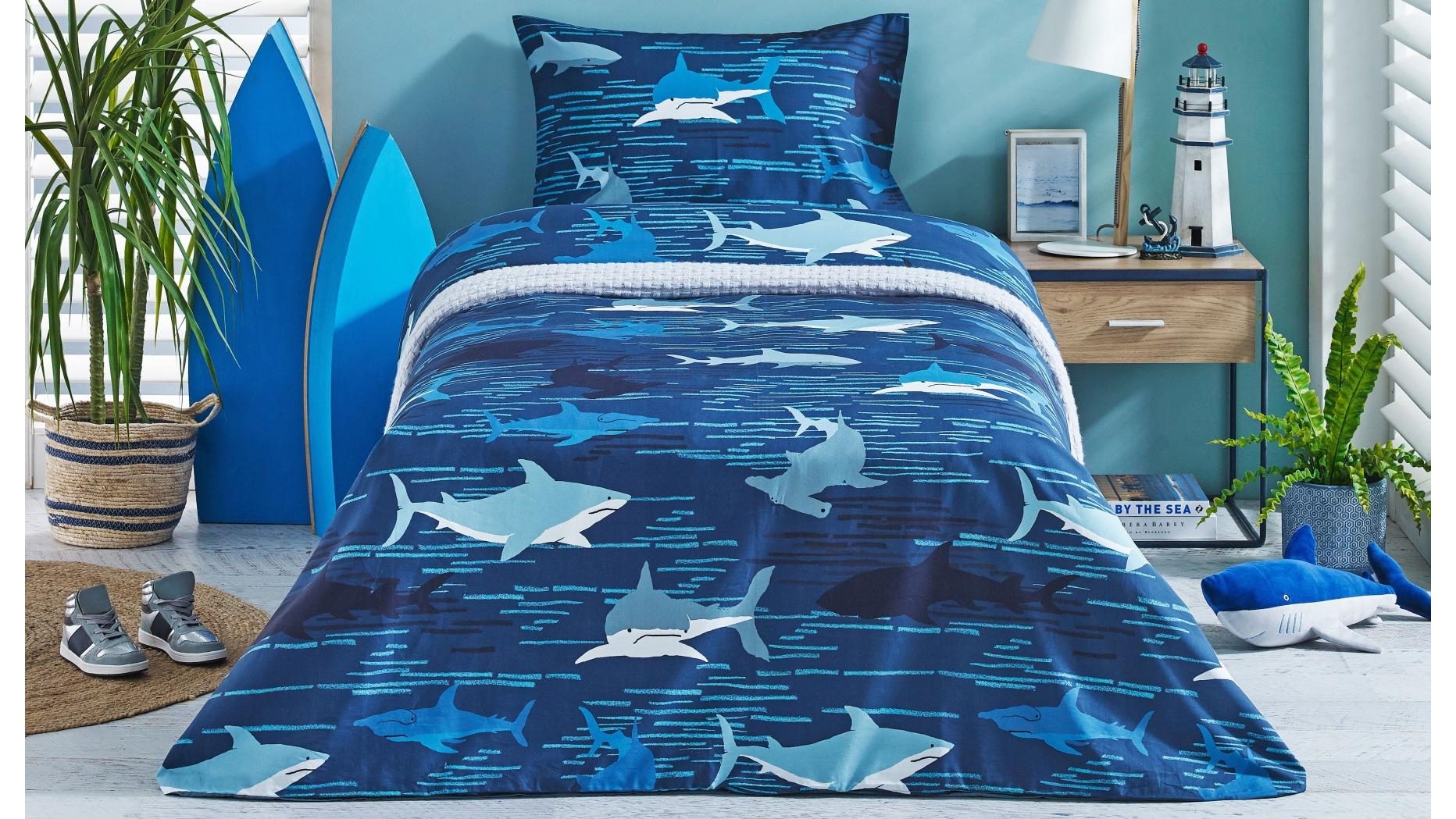 Deep Sea Quilt Cover Set - Single