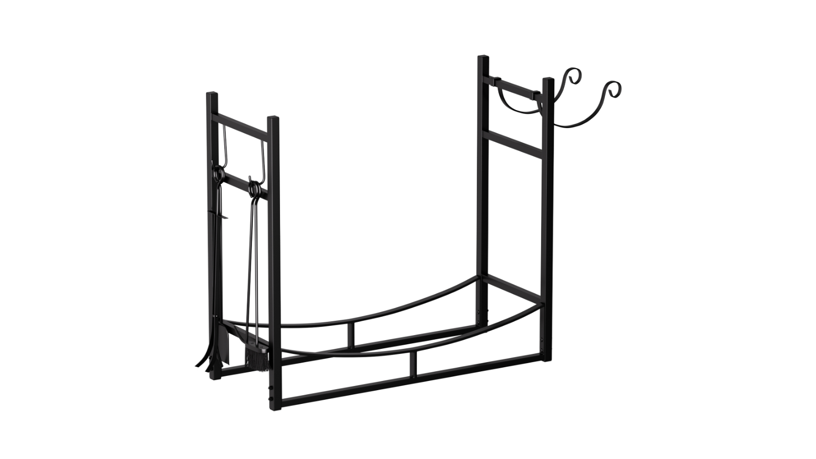 Moyasu Outdoor Fireplace Log Rack with Kindling Holder