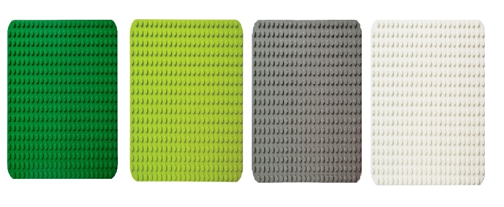 Duplo Generic Big Baseplate 17 x 24 Studs White