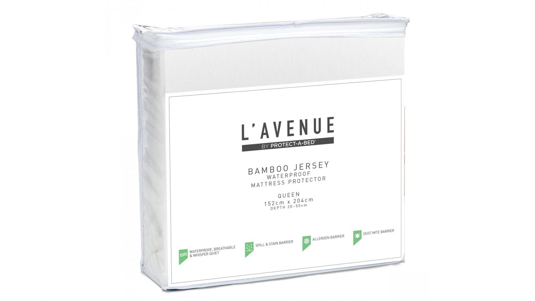 L'Avenue Bamboo Jersey Mattress Protector Harvey Norman