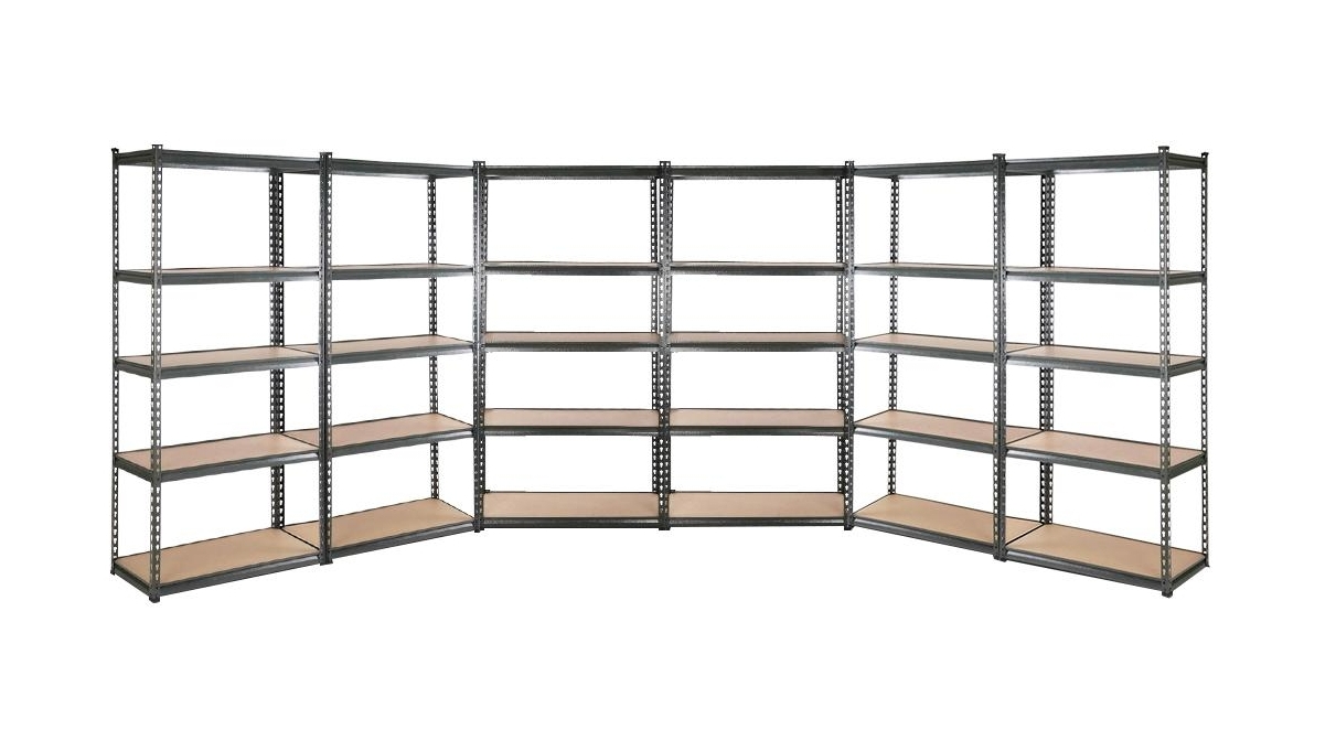 Giantz 5-Tier Matte Charcoal Garage Shelving 1.5 Metre Warehouse Rack - Pack of 6